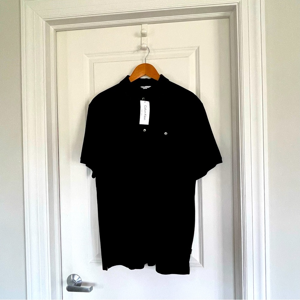 Men’s Calvin Klein Liquid Cotton three button polo size XL new with tags